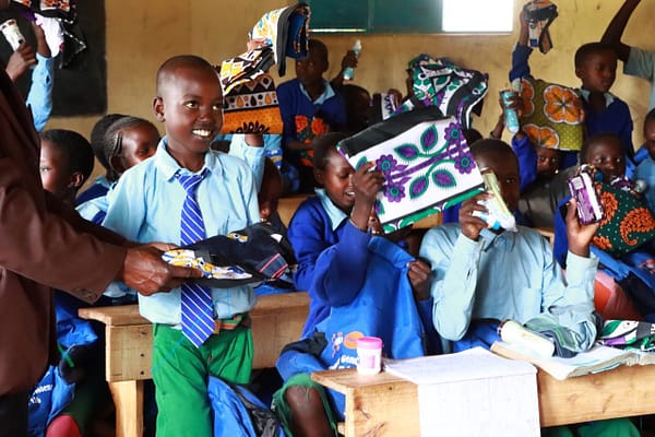 Students in Samburu receive dignity Kits from ComeTogether Widows and Orphans Organization in kenya in Partnership with UNFPA