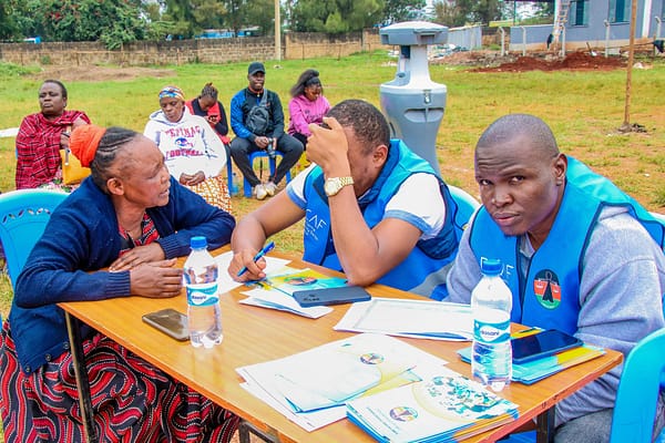 Widow receiving counsel from UFAA